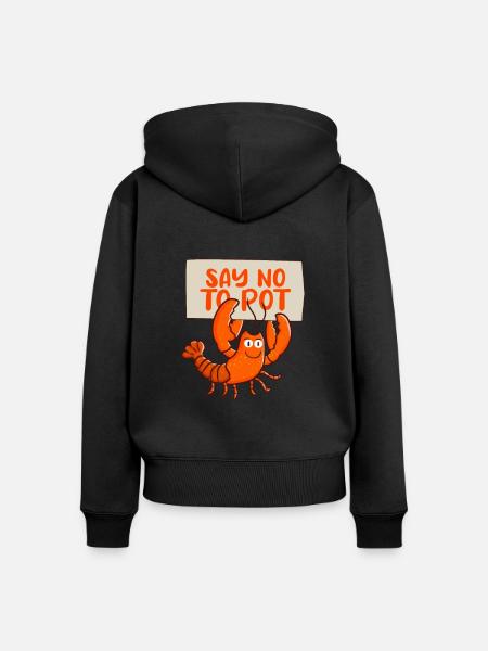 Languste - Frauen Premium Bio Zip Hoodie - Schwarz