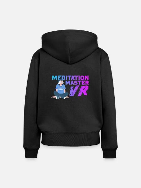 VR Virtual Reality - Frauen Premium Bio Zip Hoodie - Schwarz