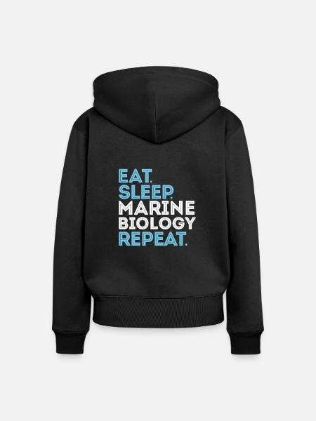 Meeresbiologie - Frauen Premium Bio Zip Hoodie - Schwarz