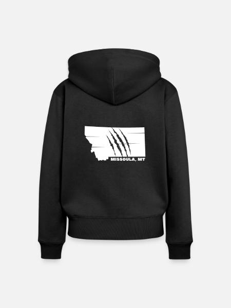 Montana - Frauen Premium Bio Zip Hoodie - Schwarz