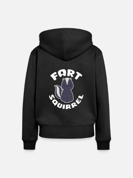 Stinktier - Frauen Premium Bio Zip Hoodie - Schwarz
