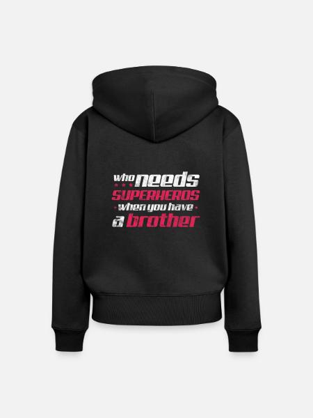 Bruder - Frauen Premium Bio Zip Hoodie - Schwarz