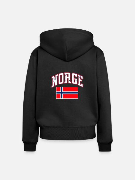Norwegen - Frauen Premium Bio Zip Hoodie - Schwarz