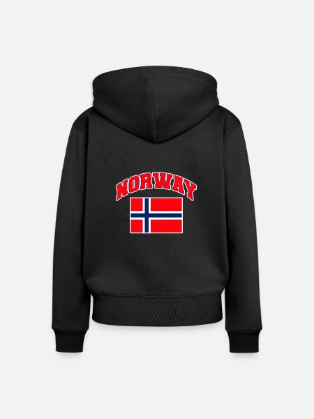 Norwegen - Frauen Premium Bio Zip Hoodie - Schwarz