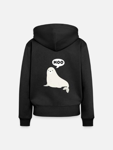 Meeresbiologie - Frauen Premium Bio Zip Hoodie - Schwarz