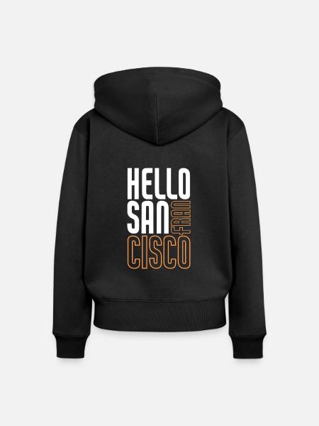 San Francisco - Frauen Premium Bio Zip Hoodie - Schwarz