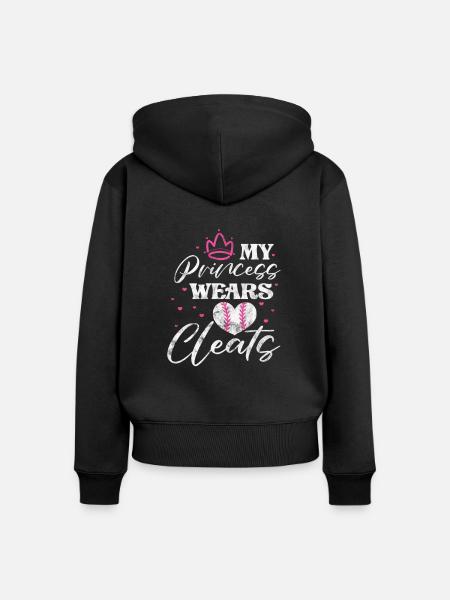 Softball - Frauen Premium Bio Zip Hoodie - Schwarz