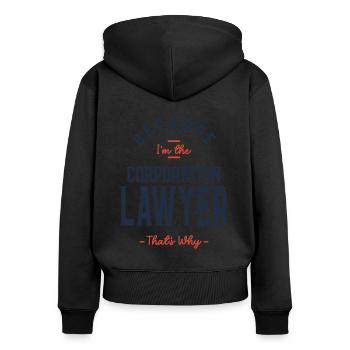 Corporation Lawyer Job Occupation - Women's Premium Organic Zip Hoodie - black - Back - Julia (174cm)