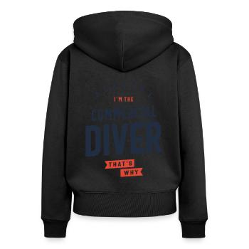 Commercial Diver Job Occupation - Women's Premium Organic Zip Hoodie - black - Back - Julia (174cm)