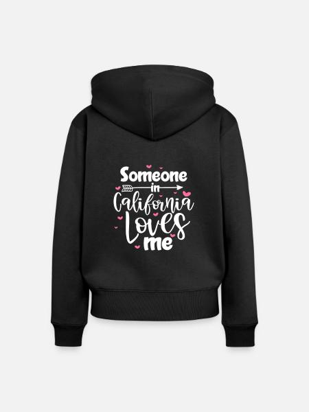 Kalifornien - Frauen Premium Bio Zip Hoodie - Schwarz