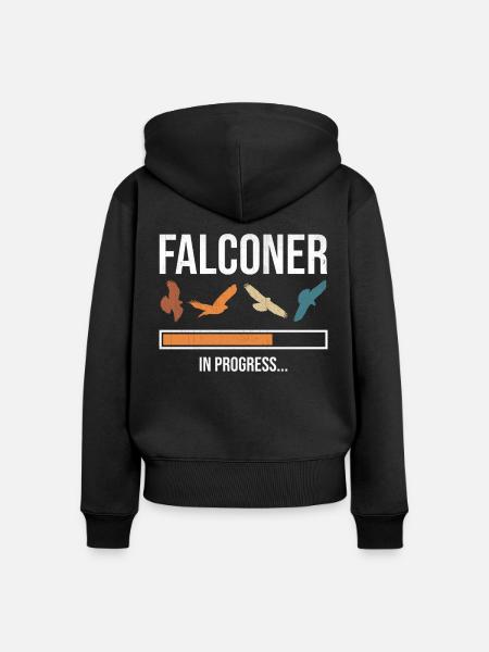 Falconer In Progress - Frauen Premium Bio Zip Hoodie - Schwarz