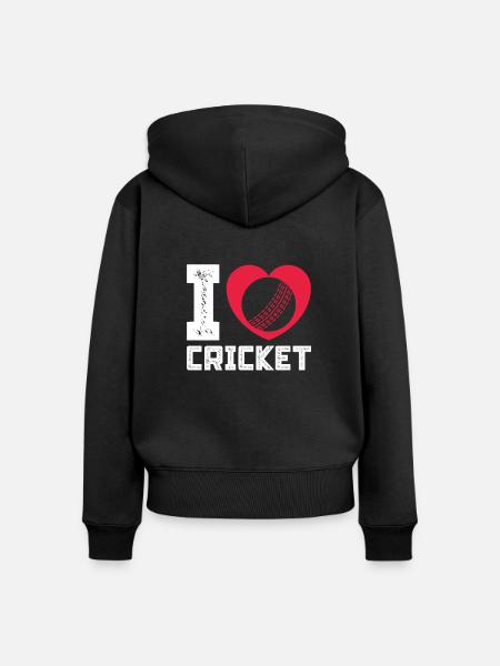 Cricket - Frauen Premium Bio Zip Hoodie - Schwarz
