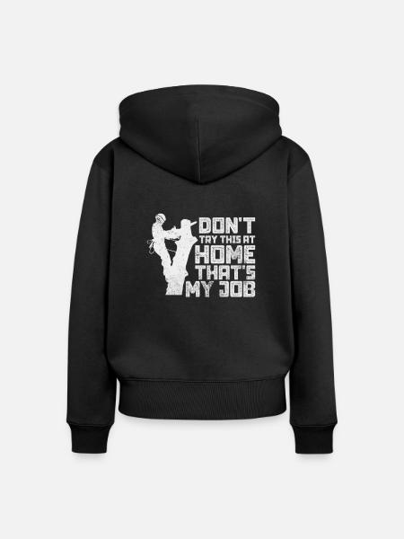 Baumpfleger Baumkletterer Arborist Geschenk - Frauen Premium Bio Zip Hoodie - Schwarz