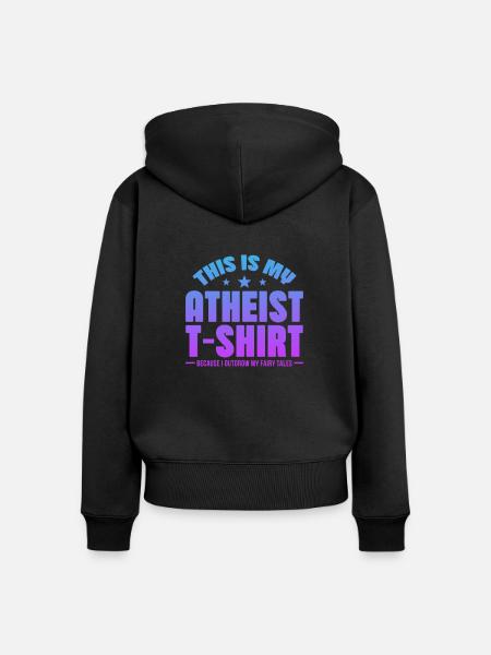 Atheist - Frauen Premium Bio Zip Hoodie - Schwarz