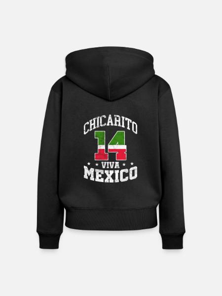 Mexiko - Frauen Premium Bio Zip Hoodie - Schwarz