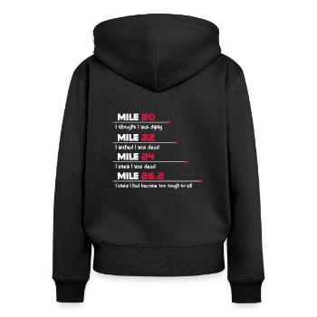 Laufen - Frauen Premium Bio Zip Hoodie - Schwarz - Hinten - Julia (174cm)