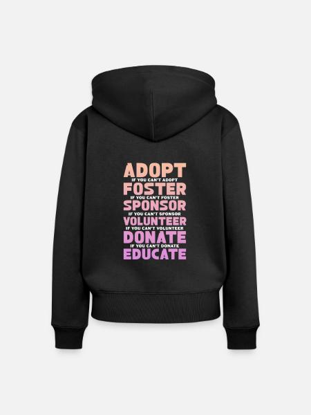 Tierrettung - Frauen Premium Bio Zip Hoodie - Schwarz