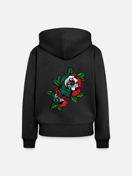 Mexiko - Frauen Premium Bio Zip Hoodie - Schwarz