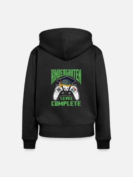 Kindergarten - Frauen Premium Bio Zip Hoodie - Schwarz