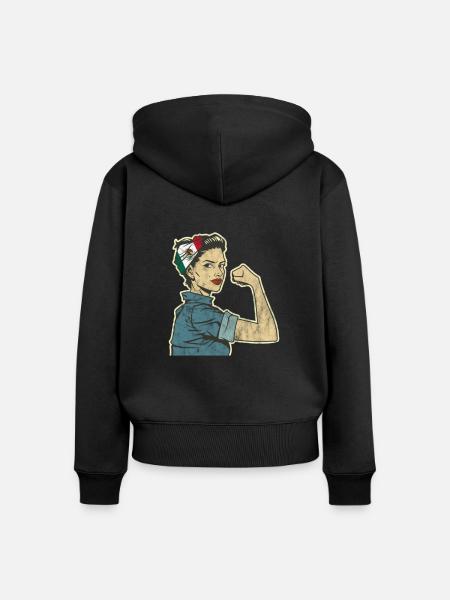 Mexiko - Frauen Premium Bio Zip Hoodie - Schwarz