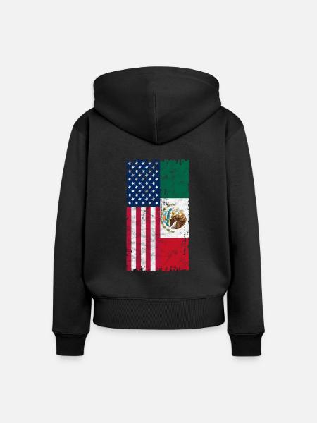 Mexiko - Frauen Premium Bio Zip Hoodie - Schwarz