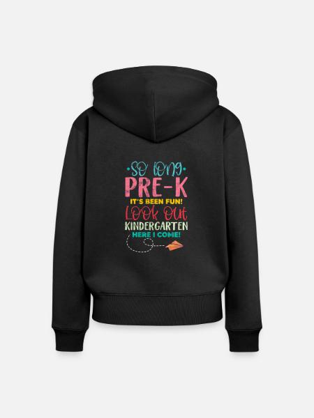 Kindergarten - Frauen Premium Bio Zip Hoodie - Schwarz