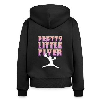 Cheerleader - Frauen Premium Bio Zip Hoodie - Schwarz - Hinten - Julia (174cm)