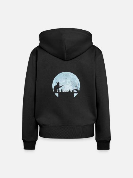 Schach - Frauen Premium Bio Zip Hoodie - Schwarz