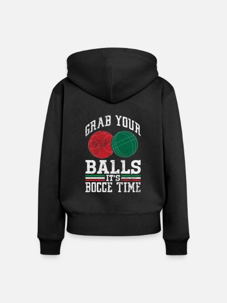Boccia - Frauen Premium Bio Zip Hoodie - Schwarz