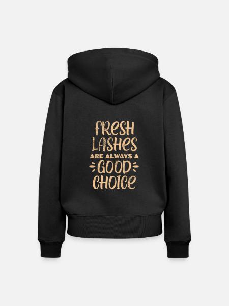 Kosmetikerin - Frauen Premium Bio Zip Hoodie - Schwarz
