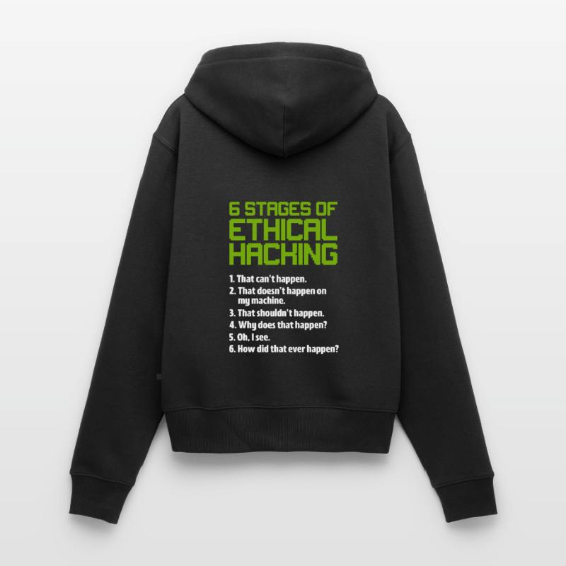 Hacker Coder Computer Hacking Cadeau Sweat à capuche zippé Premium bio Femme