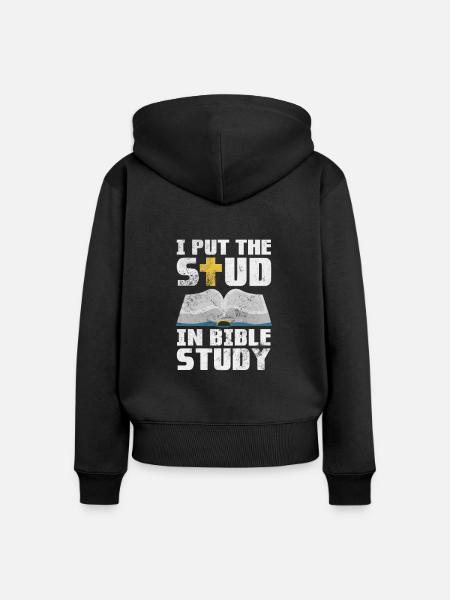 Bibel - Frauen Premium Bio Zip Hoodie - Schwarz