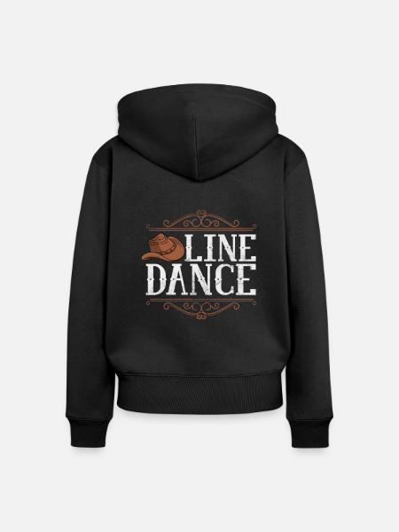 Linedance - Frauen Premium Bio Zip Hoodie - Schwarz