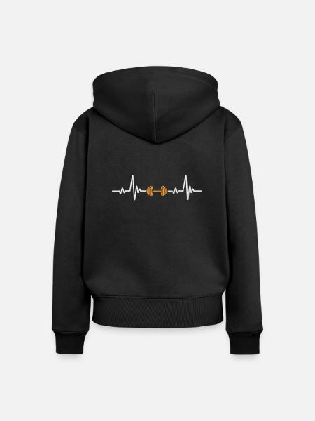 Bodybuilder - Frauen Premium Bio Zip Hoodie - Schwarz