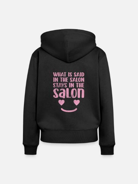 Kosmetikerin - Frauen Premium Bio Zip Hoodie - Schwarz