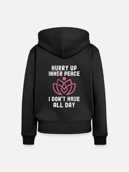 Meditation - Frauen Premium Bio Zip Hoodie - Schwarz