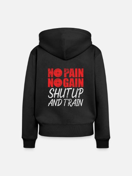 Bodybuilder - Frauen Premium Bio Zip Hoodie - Schwarz
