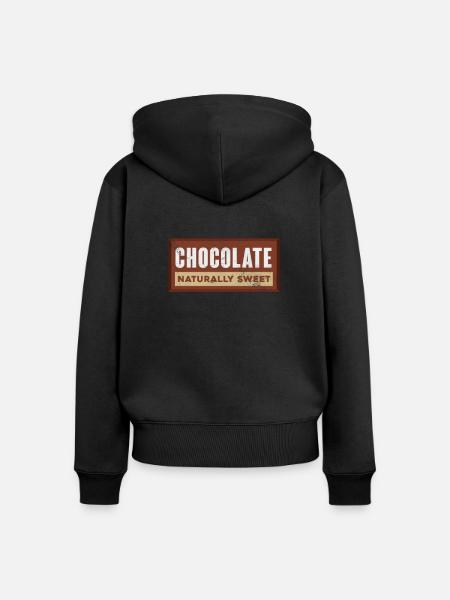 Schokolade - Frauen Premium Bio Zip Hoodie - Schwarz