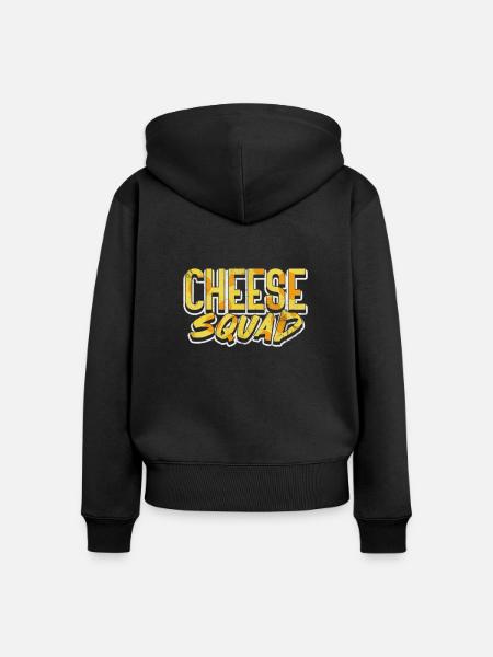 Käse - Frauen Premium Bio Zip Hoodie - Schwarz