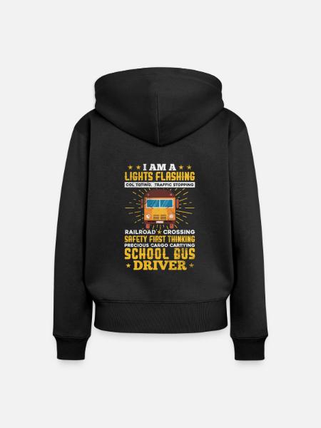 Busfahrer - Frauen Premium Bio Zip Hoodie - Schwarz