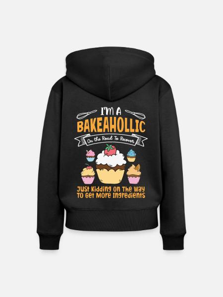 Bäcker Bäckerein Backwaren Backen Geschenk - Frauen Premium Bio Zip Hoodie - Schwarz