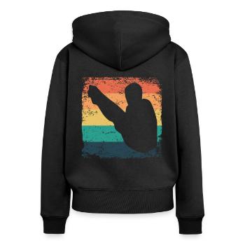 Diving, Artistic Jumping, Synchronized Diving - Women's Premium Organic Zip Hoodie - black - Back - Julia (174cm)