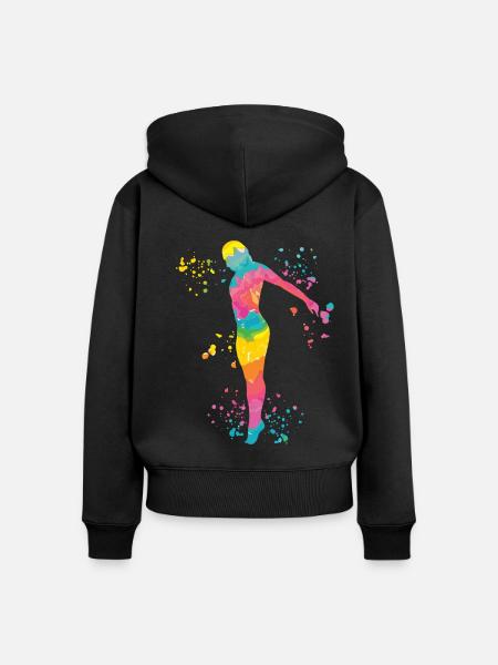 Synchronisierter Wassertaucher High Diver - Frauen Premium Bio Zip Hoodie - Schwarz