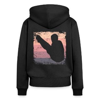 Synchronized Water Diver High Diver - Women's Premium Organic Zip Hoodie - black - Back - Julia (174cm)