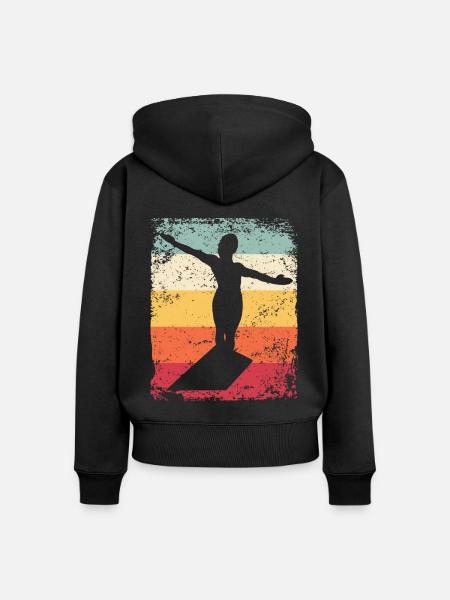 Turmspringen Kunstspringen Synchronspringen - Frauen Premium Bio Zip Hoodie - Schwarz