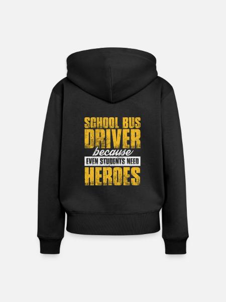 Busfahrer - Frauen Premium Bio Zip Hoodie - Schwarz