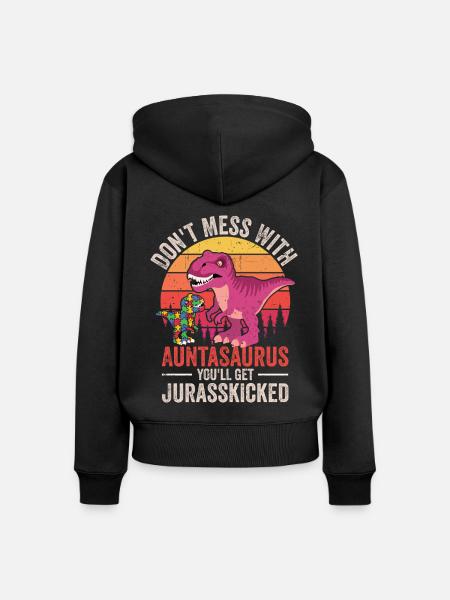 Autismus - Frauen Premium Bio Zip Hoodie - Schwarz