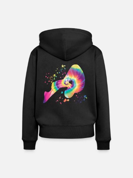 Synchronisierter Wassertaucher High Diver - Frauen Premium Bio Zip Hoodie - Schwarz