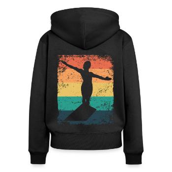 Diving, Artistic Jumping, Synchronized Diving - Women's Premium Organic Zip Hoodie - black - Back - Julia (174cm)