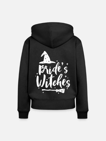 Junggesellin - Frauen Premium Bio Zip Hoodie - Schwarz